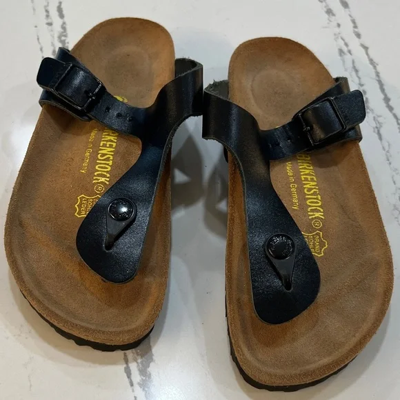 Birkenstock Gizeh Birko-Flor Slide Black Sandals size 37 EU/ 6.5 US - Picture 15 of 15